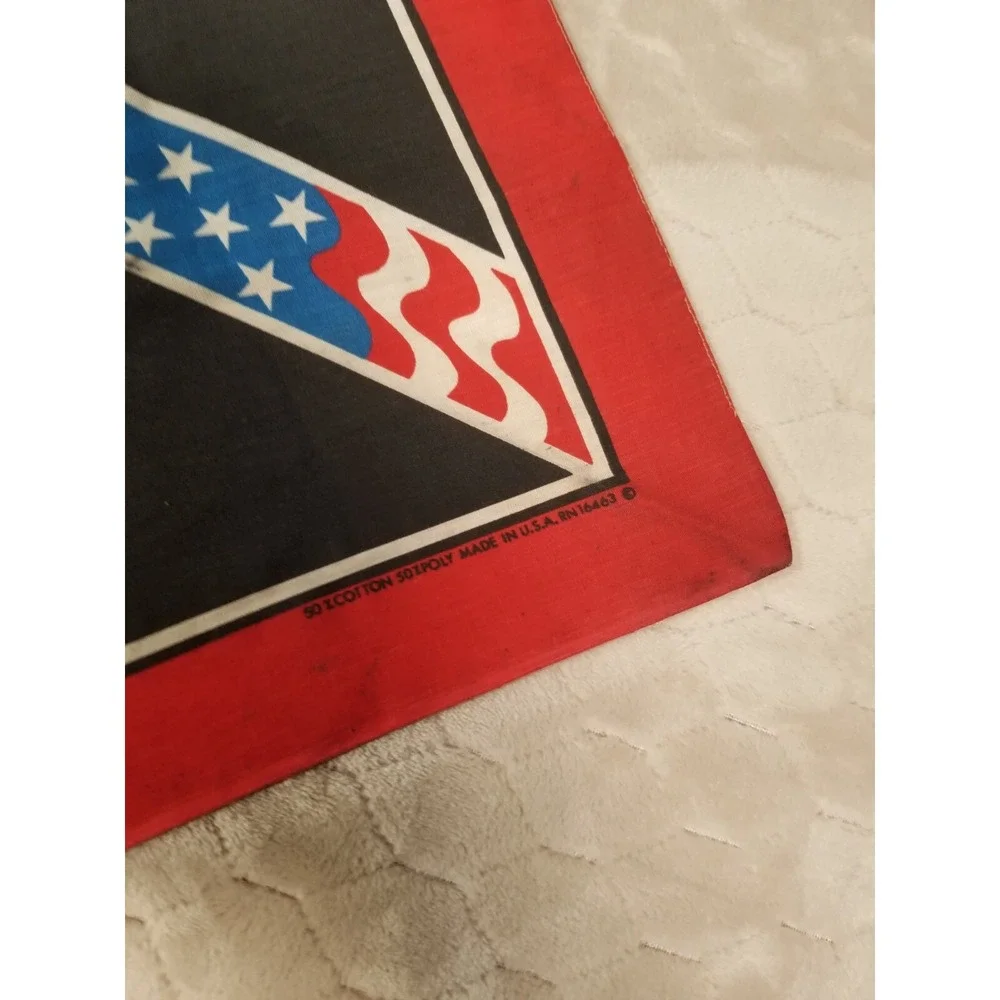VTG‎ Harley Davidson Bandana DOUBLE BAR & SHIELD USA FLAG USA Flaws See Pics